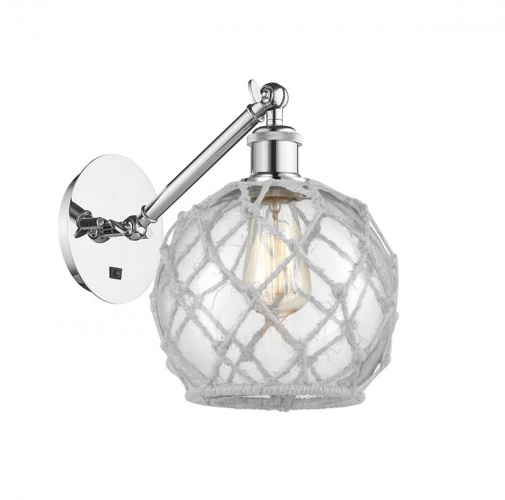 Farmhouse Rope - 1 Light - 8 inch - Polished Chrome - Sconce