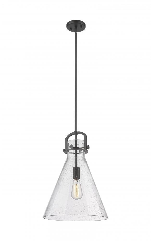 Newton Cone - 1 Light - 14 inch - Matte Black - Pendant