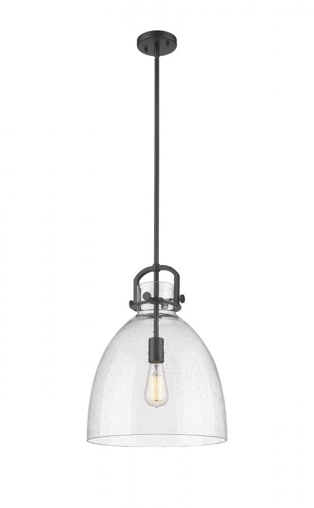 Newton Bell - 1 Light - 14 inch - Matte Black - Pendant