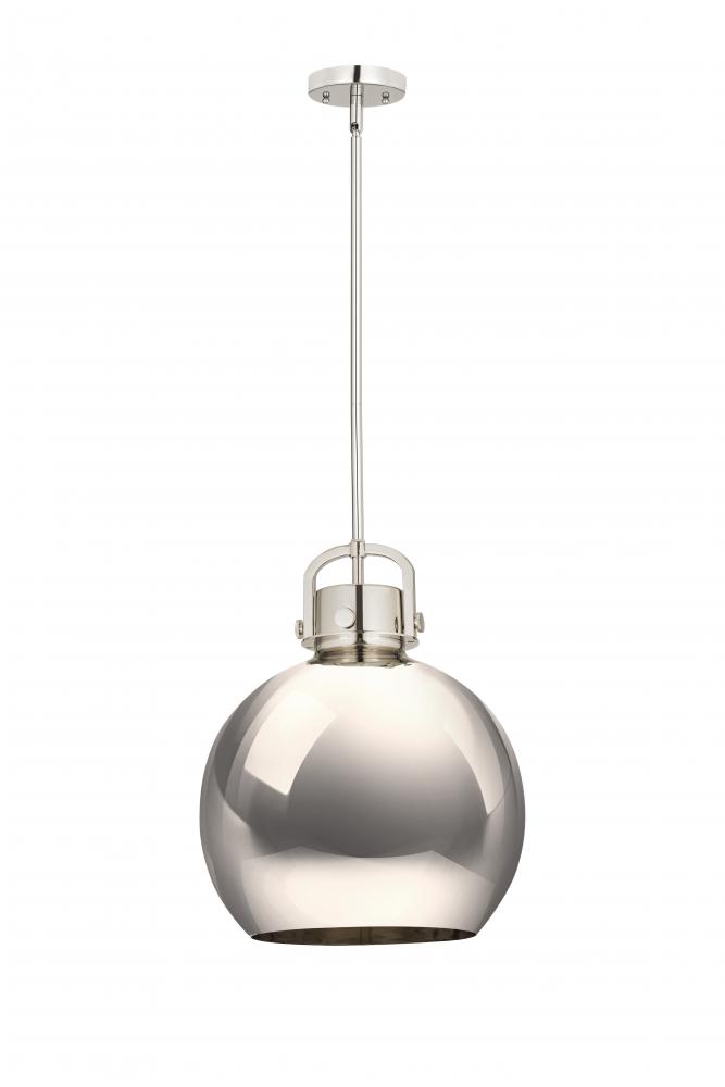 Newton Sphere - 1 Light - 14 inch - Polished Nickel - Pendant