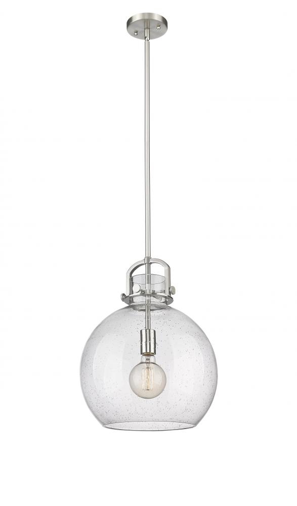 Newton Sphere - 1 Light - 14 inch - Satin Nickel - Pendant