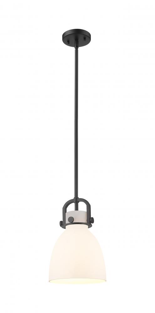 Newton Bell - 1 Light - 8 inch - Matte Black - Mini Pendant