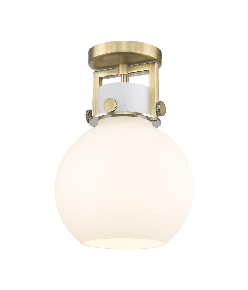 Newton Sphere - 1 Light - 8 inch - Brushed Brass - Flush Mount