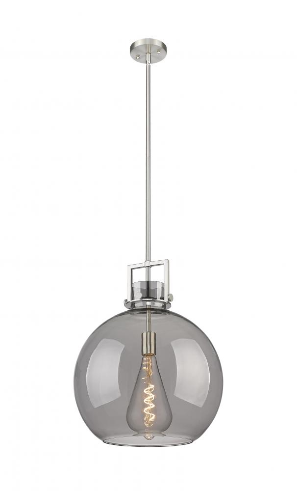 Newton Sphere - 1 Light - 16 inch - Satin Nickel - Pendant