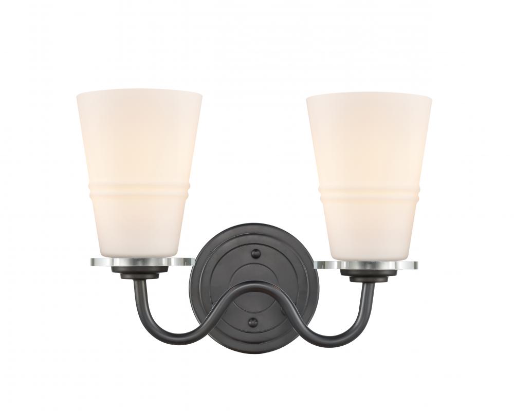 Scarlett - 2 Light - 14 inch - Matte Black - Bath Vanity Light