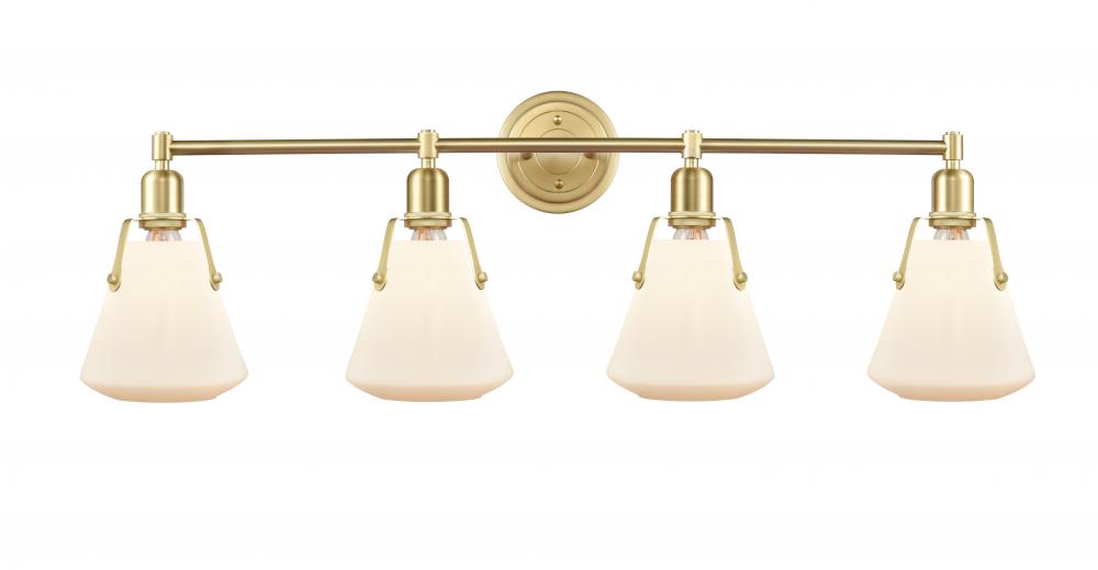 Luna - 4 Light - 40 inch - Satin Brass - Bath Vanity Light