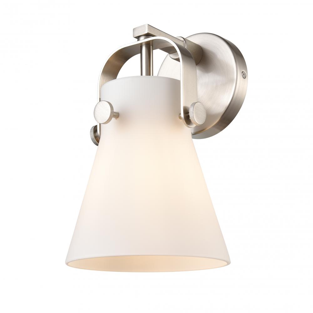 Pilaster II Cone - 1 Light - 7 inch - Satin Nickel - Sconce