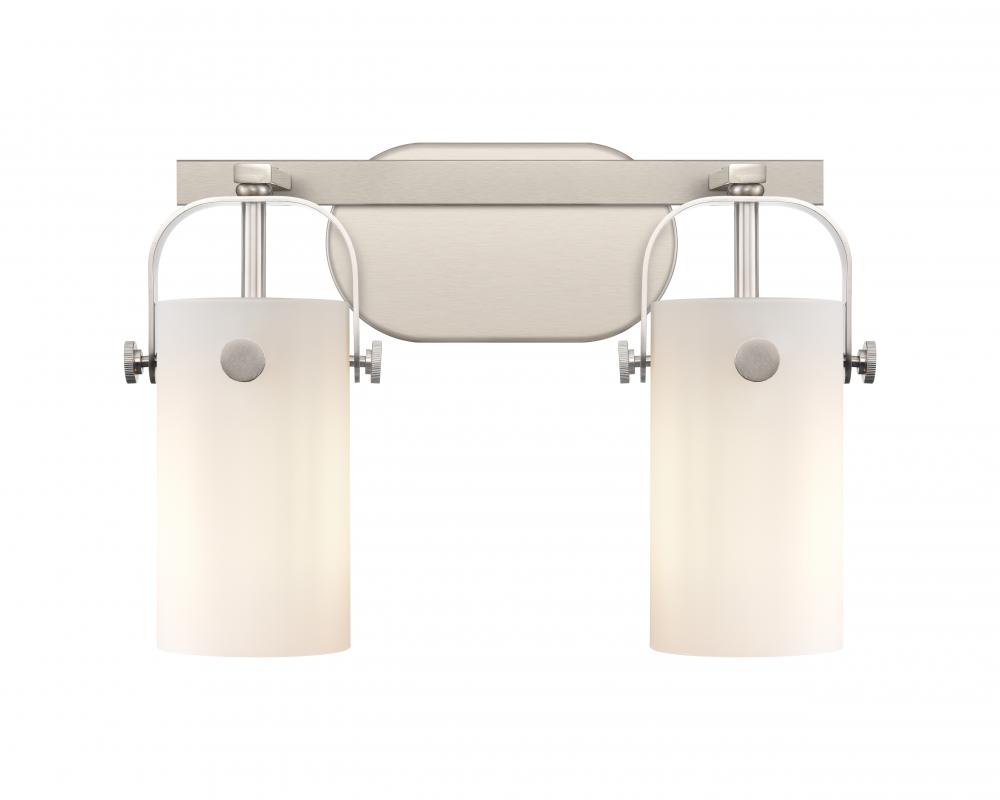 Pilaster - 2 Light - 15 inch - Brushed Satin Nickel - Bath Vanity Light