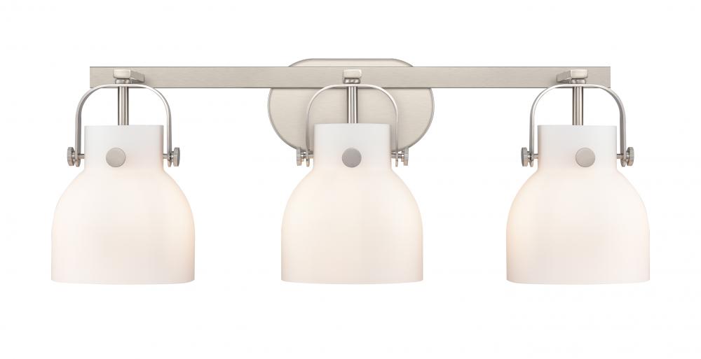 Pilaster II Bell - 3 Light - 27 inch - Satin Nickel - Bath Vanity Light