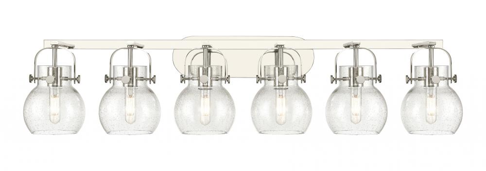 Pilaster II Sphere - 6 Light - 46 inch - Polished Nickel - Bath Vanity Light