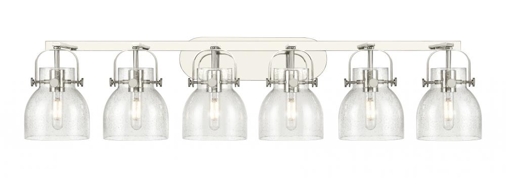 Pilaster II Bell - 6 Light - 46 inch - Polished Nickel - Bath Vanity Light