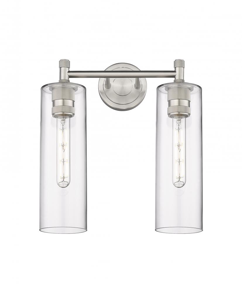 Crown Point - 2 Light - 14 inch - Satin Nickel - Bath Vanity Light