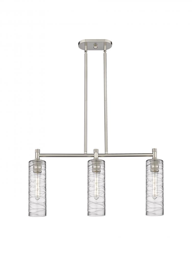 Crown Point - 3 Light - 31 inch - Satin Nickel - Island Light