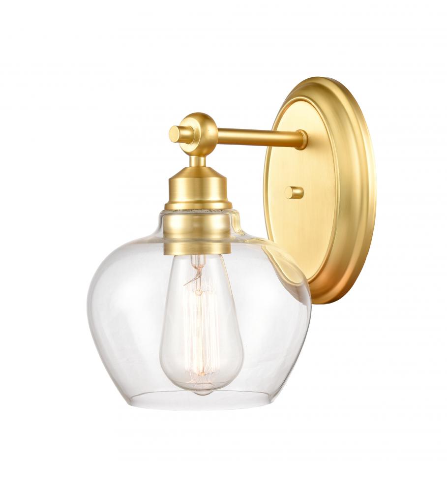 Amina - 1 Light - 7 inch - Satin Gold - Bath Vanity Light