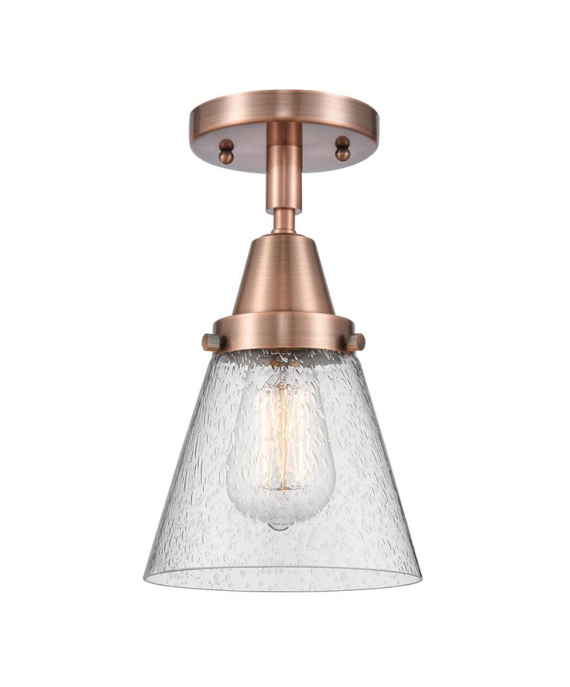 Cone - 1 Light - 6 inch - Antique Copper - Flush Mount