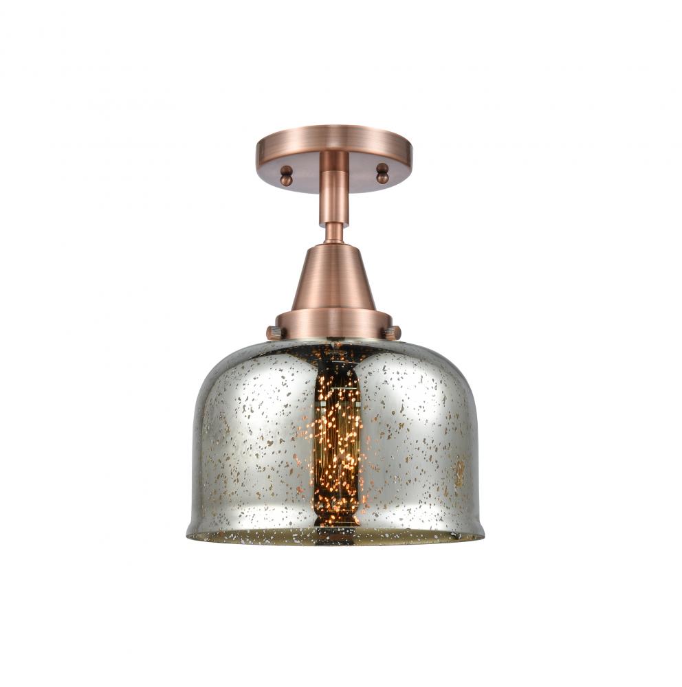 Bell - 1 Light - 8 inch - Antique Copper - Flush Mount