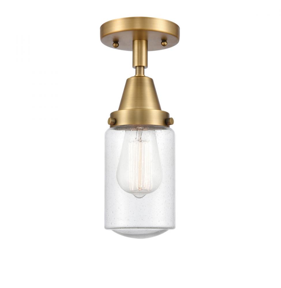 Dover - 1 Light - 5 inch - Brushed Brass - Flush Mount