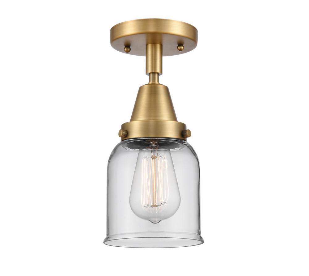 Bell - 1 Light - 5 inch - Brushed Brass - Flush Mount