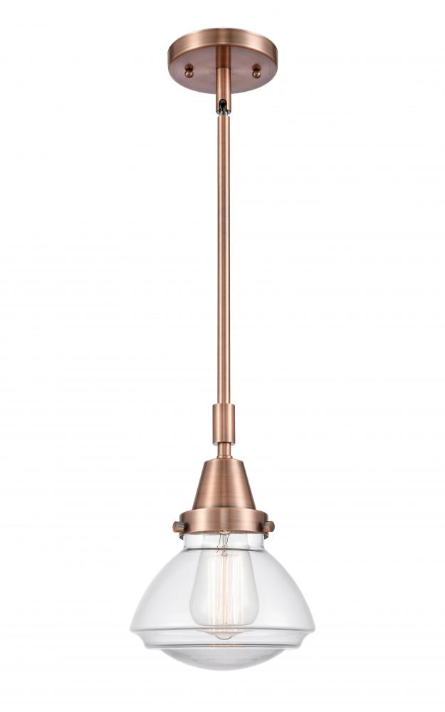 Olean - 1 Light - 7 inch - Antique Copper - Mini Pendant