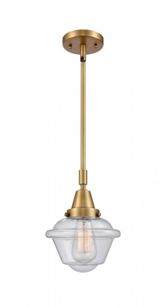 Oxford - 1 Light - 8 inch - Brushed Brass - Mini Pendant