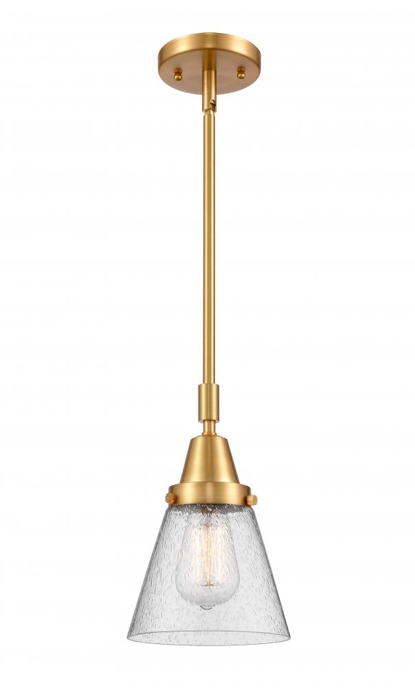 Cone - 1 Light - 6 inch - Satin Gold - Mini Pendant