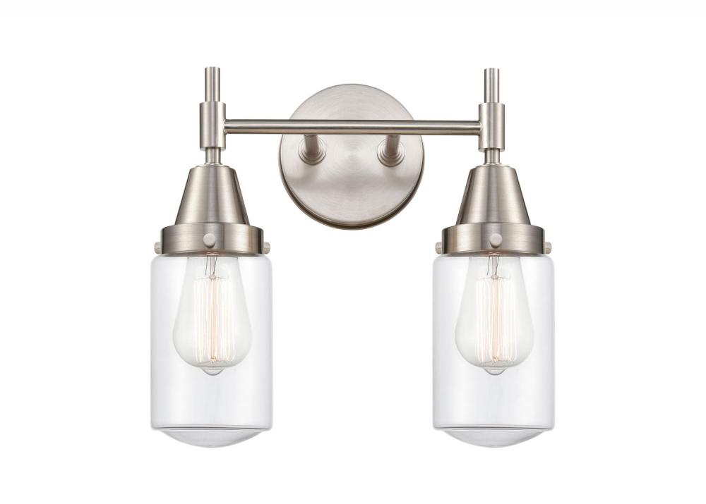 Dover - 2 Light - 14 inch - Satin Nickel - Bath Vanity Light