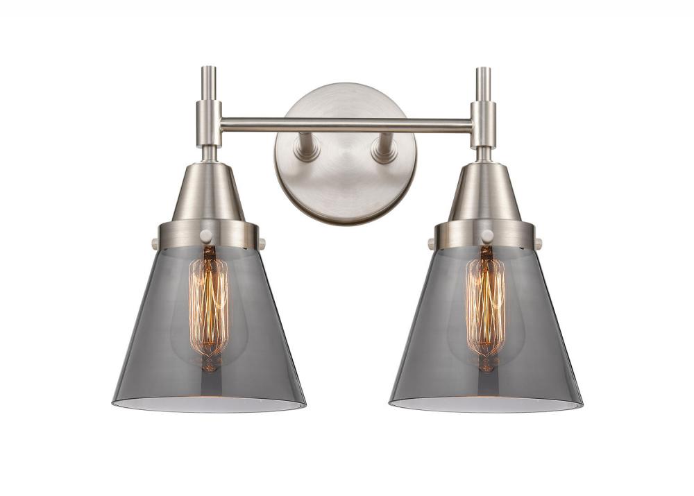 Cone - 2 Light - 15 inch - Satin Nickel - Bath Vanity Light