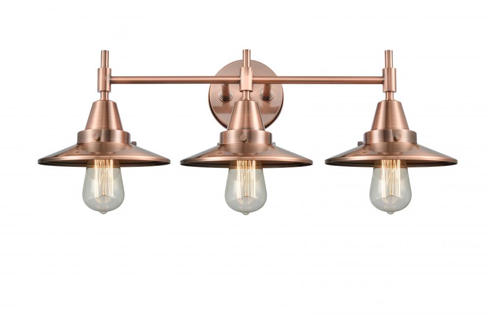 Railroad - 3 Light - 26 inch - Antique Copper - Bath Vanity Light