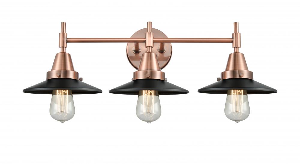 Railroad - 3 Light - 26 inch - Antique Copper - Bath Vanity Light