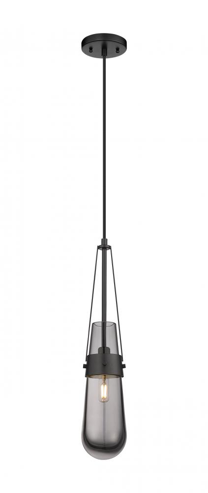 Milan - 1 Light - 4 inch - Matte Black - Pendant