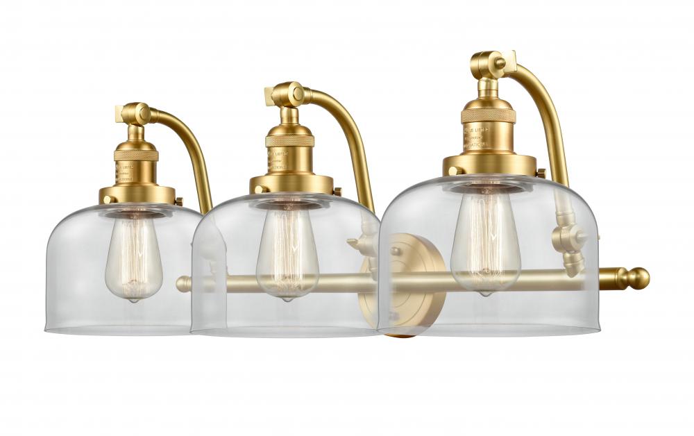 Bell - 3 Light - 28 inch - Satin Gold - Bath Vanity Light