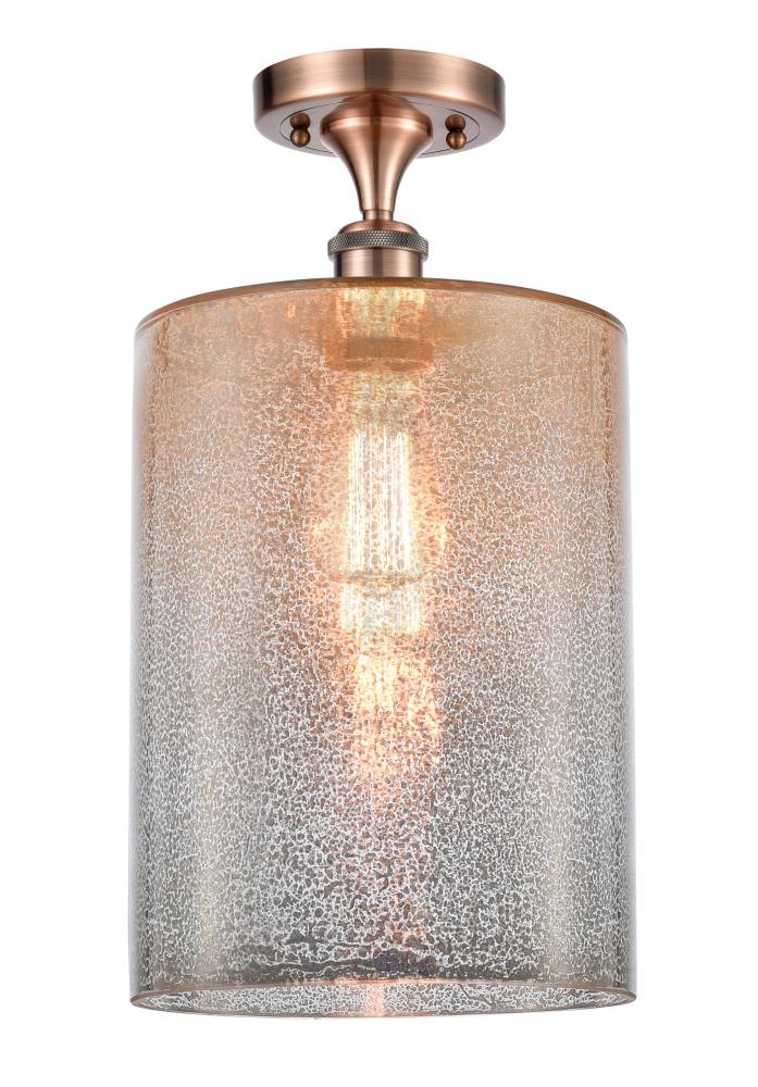 Cobbleskill - 1 Light - 9 inch - Antique Copper - Semi-Flush Mount