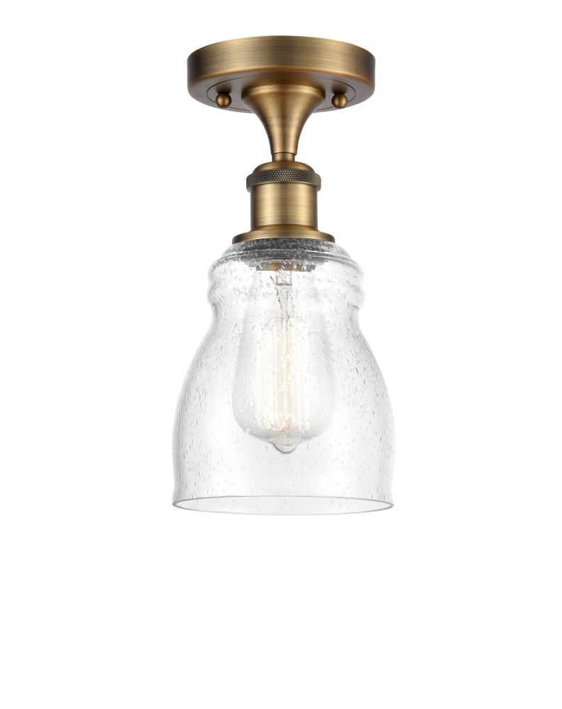 Ellery - 1 Light - 5 inch - Brushed Brass - Semi-Flush Mount