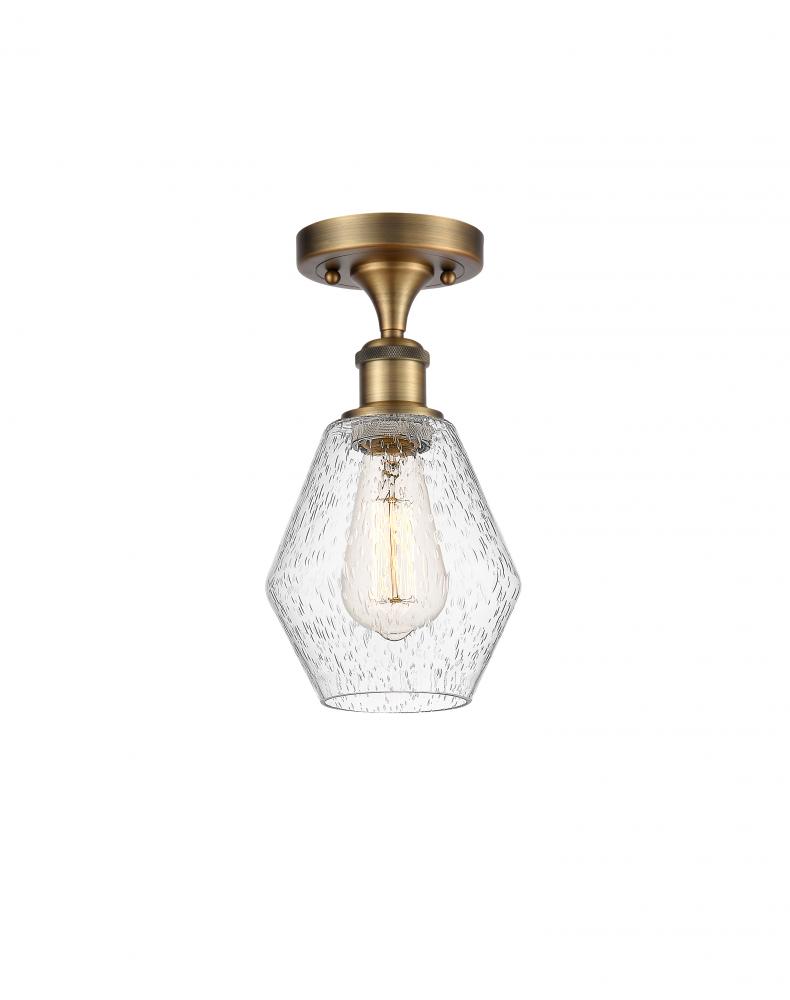 Cindyrella - 1 Light - 6 inch - Brushed Brass - Semi-Flush Mount