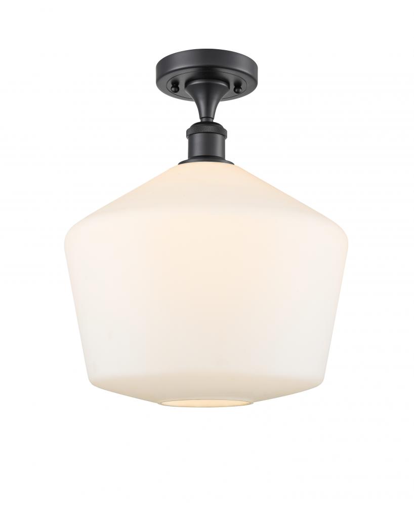 Cindyrella - 1 Light - 12 inch - Matte Black - Semi-Flush Mount