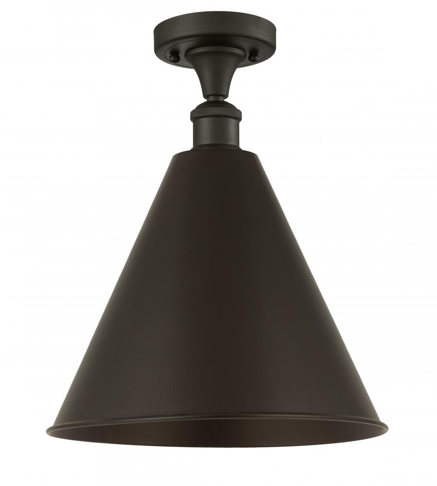 Berkshire - 1 Light - 16 inch - Oil Rubbed Bronze - Semi-Flush Mount