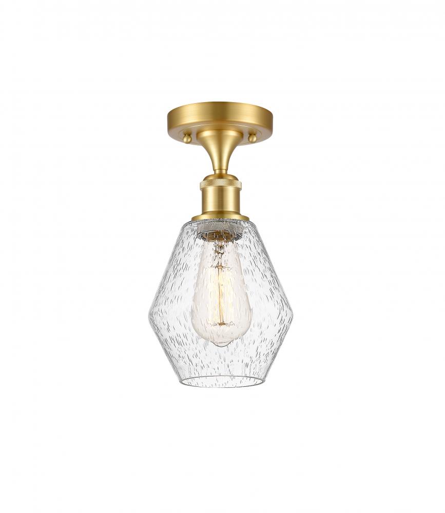 Cindyrella - 1 Light - 6 inch - Satin Gold - Semi-Flush Mount