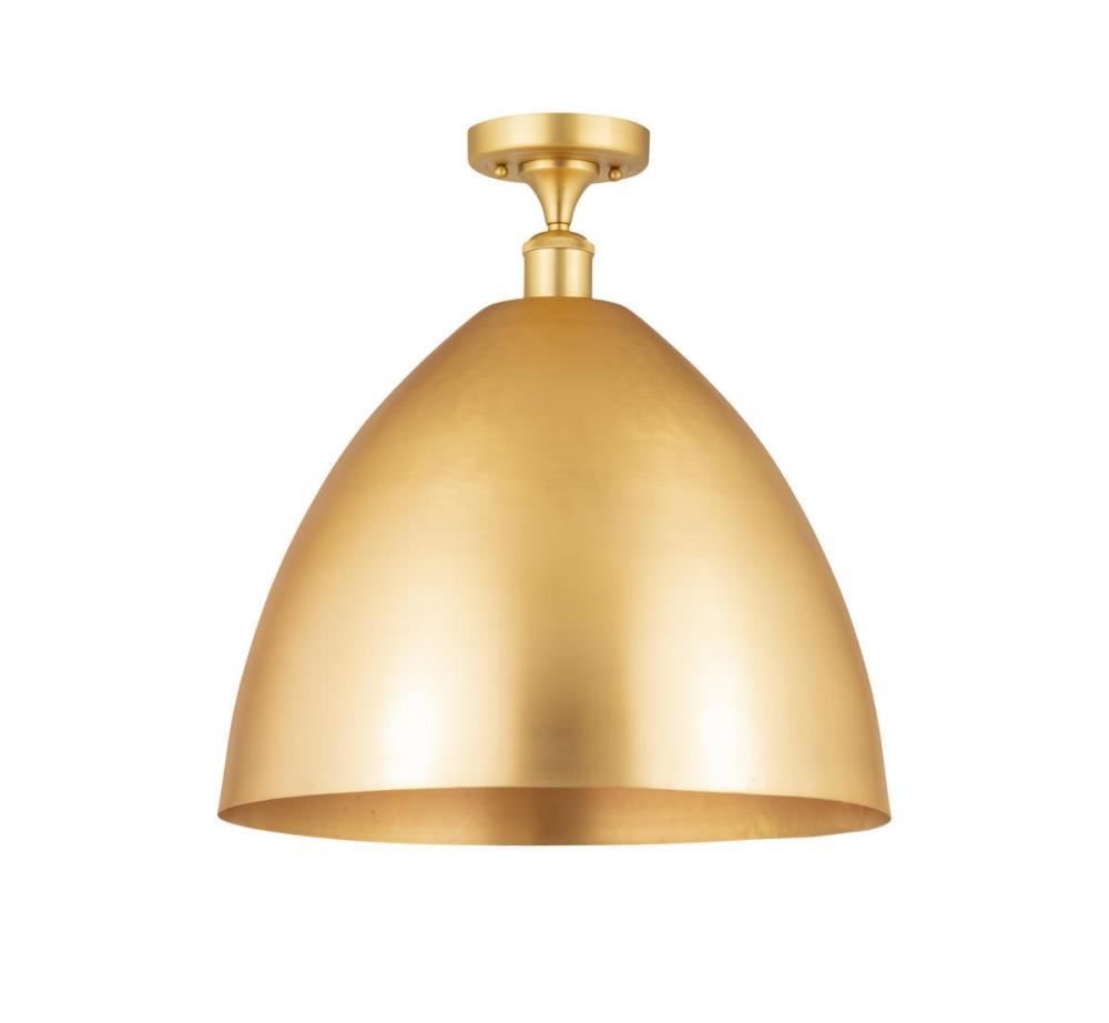 Bristol - 1 Light - 16 inch - Satin Gold - Semi-Flush Mount