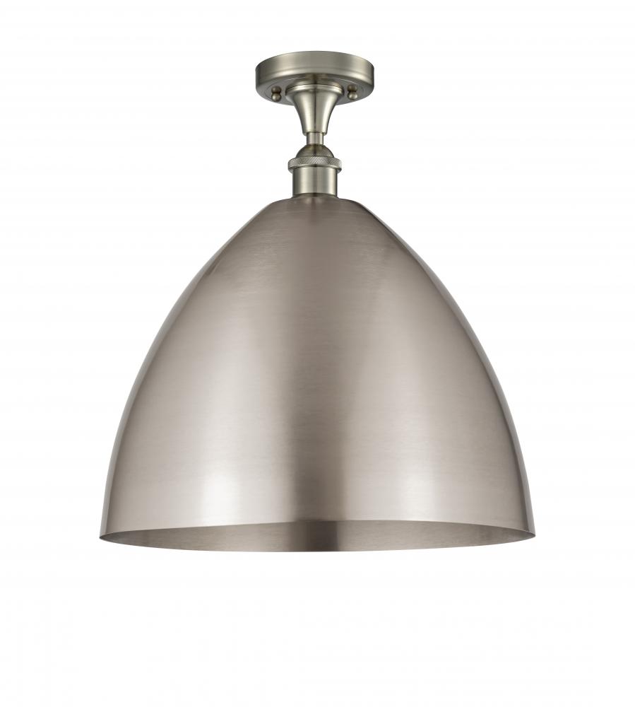 Bristol - 1 Light - 16 inch - Brushed Satin Nickel - Semi-Flush Mount