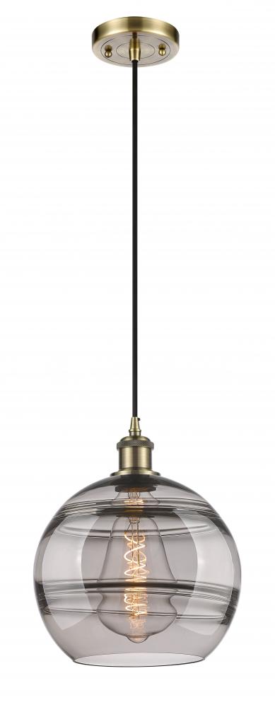 Rochester - 1 Light - 10 inch - Antique Brass - Cord hung - Mini Pendant