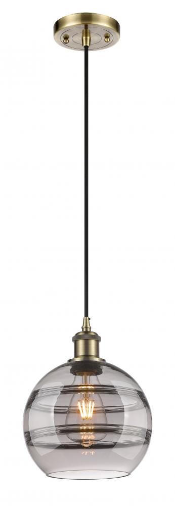 Rochester - 1 Light - 8 inch - Antique Brass - Cord hung - Mini Pendant