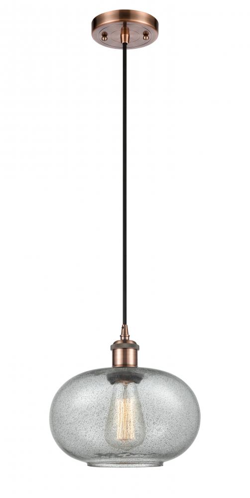 Gorham - 1 Light - 10 inch - Antique Copper - Cord hung - Mini Pendant