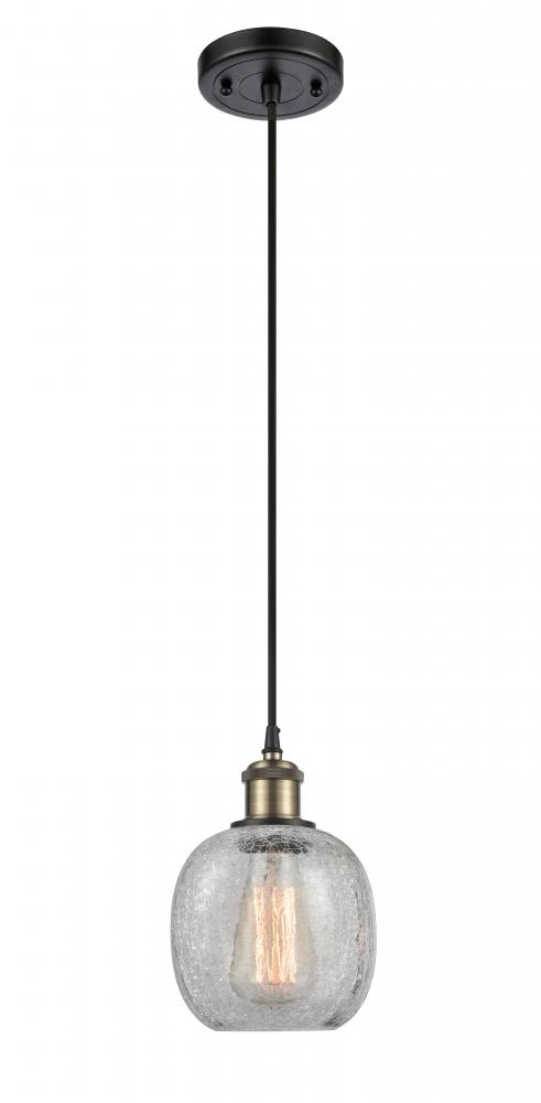 Belfast - 1 Light - 6 inch - Black Antique Brass - Cord hung - Mini Pendant