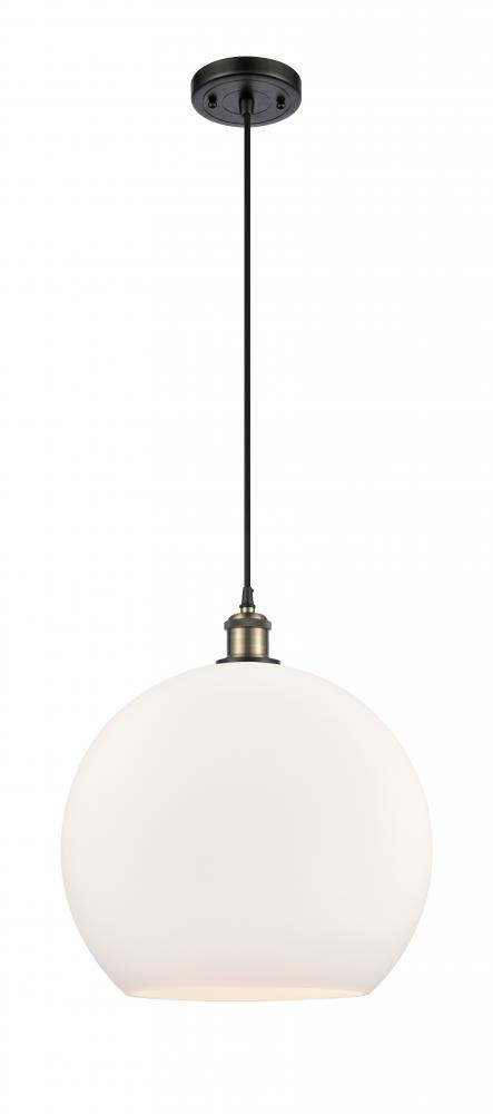 Athens - 1 Light - 14 inch - Black Antique Brass - Cord hung - Pendant