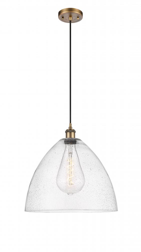 Bristol - 1 Light - 16 inch - Brushed Brass - Cord hung - Pendant