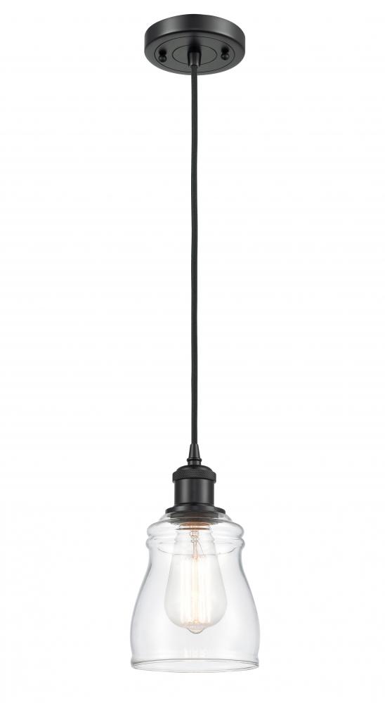 Ellery - 1 Light - 5 inch - Matte Black - Cord hung - Mini Pendant