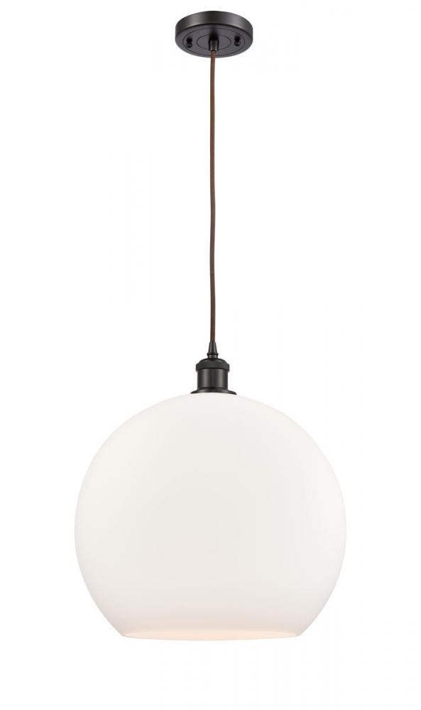 Athens - 1 Light - 14 inch - Oil Rubbed Bronze - Cord hung - Pendant