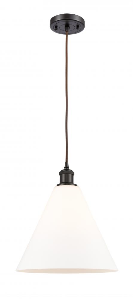 Berkshire - 1 Light - 12 inch - Oil Rubbed Bronze - Cord hung - Mini Pendant