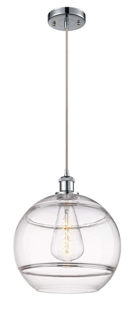 Rochester - 1 Light - 12 inch - Polished Chrome - Cord hung - Mini Pendant