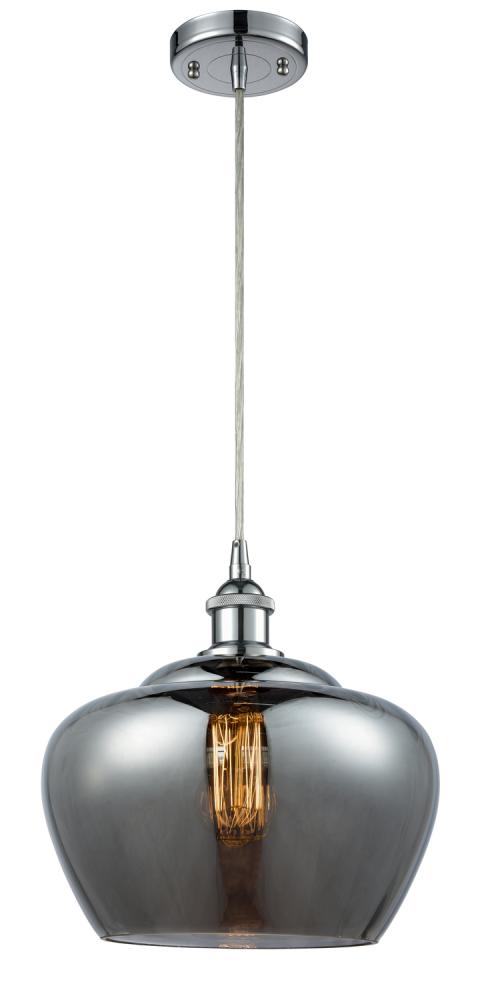 Fenton - 1 Light - 11 inch - Polished Chrome - Cord hung - Mini Pendant